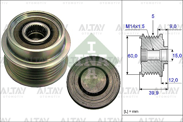 Toyota Yaris V Kayış Gergi Rulmanı 2006-2012 . OEM 27060-33010